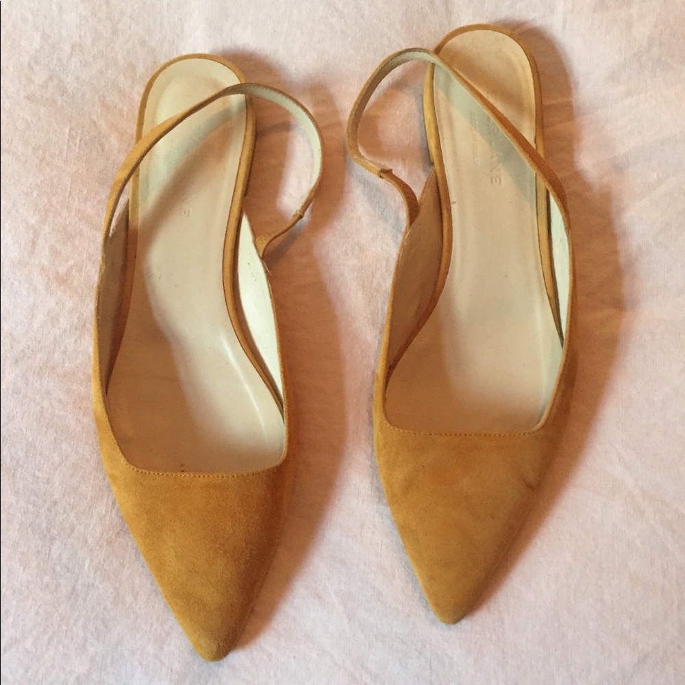 Everlane Mustard Slide Sandals